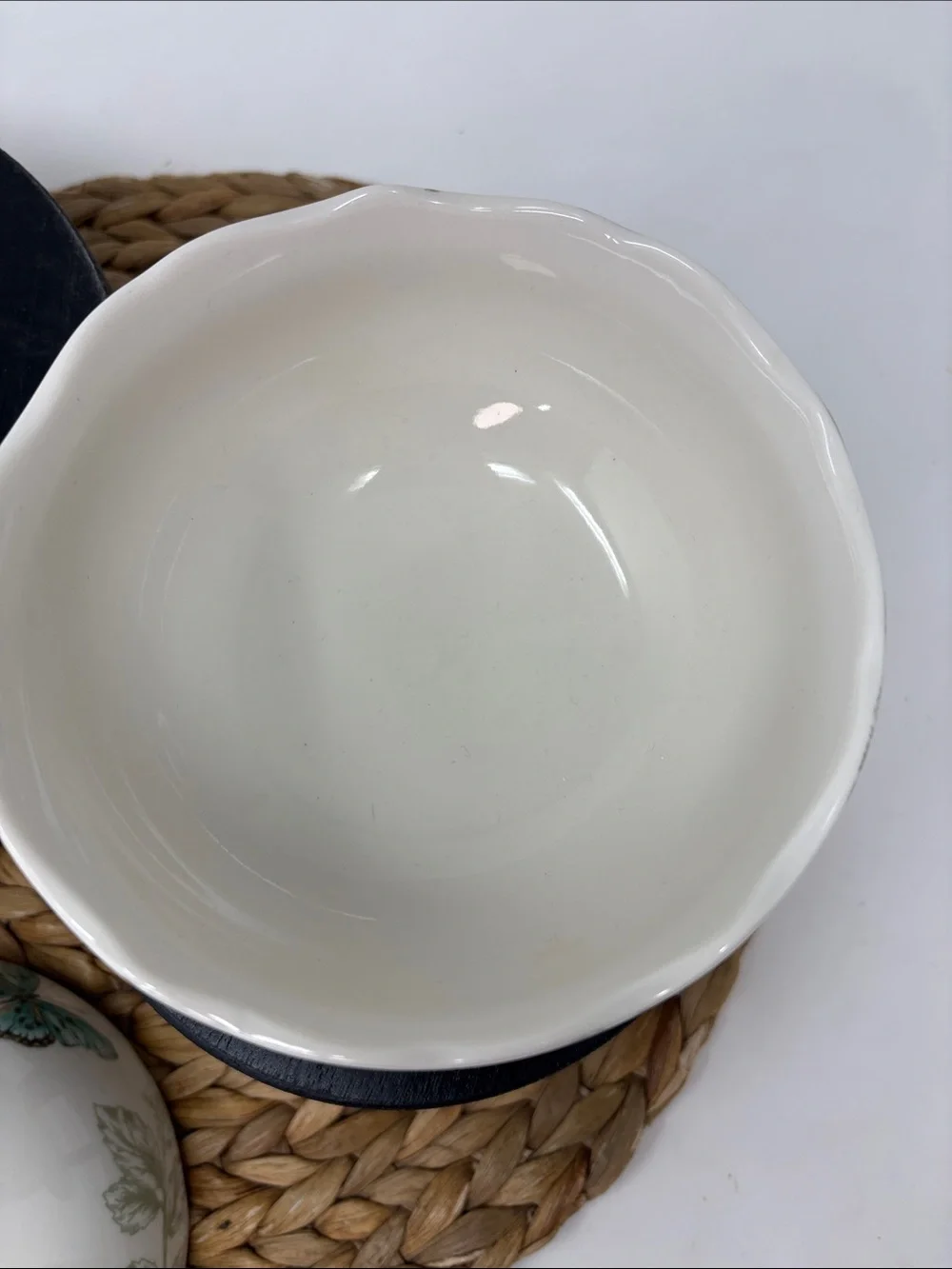 222 FIFTH Ananda Porcelain Set of Two Butterfly Bowls